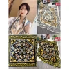 A new 140 large square scarf and silk scarf for women, a fashionable spring and summer neckerchief, scarf, neck protection, stylish and motherly style scarf and shawl details Picture